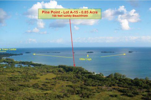 Listing ID: URE0589, Pine Point Utila, Bay Islands, HN - .85 Acre Beachfront At Pine Point (Lot A-15), Photo #