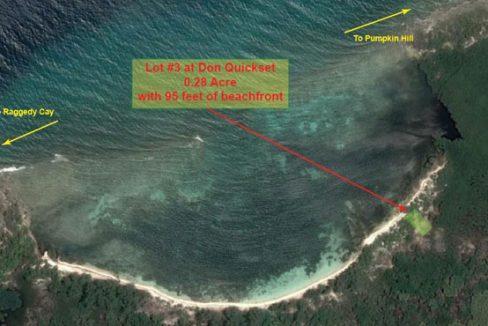 Listing ID: URE0591, Don Quickset Utila, Bay Islands, HN - .28 Acre Beachfront Lot At Don Quickset (Lot #3), Photo #