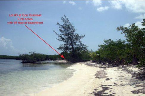Listing ID: URE0591, Don Quickset Utila, Bay Islands, HN - .28 Acre Beachfront Lot At Don Quickset (Lot #3), Photo #