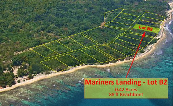 Listing ID: URE0599, Mariners Landing, South Shore Utila, Bay Islands, HN - 0.42 Acre Beachfront At Mariners Landing (Lot #B-2), Photo #