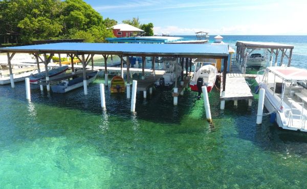 Large Covered Boat Dock at The Well