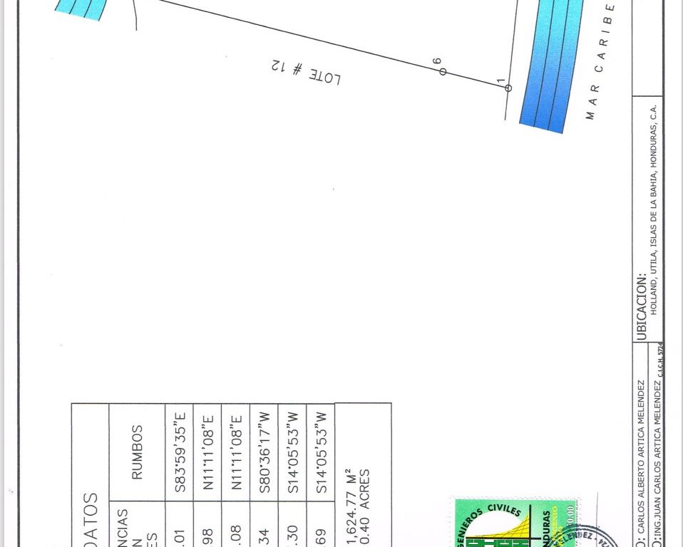 Listing ID: URE0682, Holland Beach Utila, Bay Islands, HN - Lot With Private Dock, Photo #